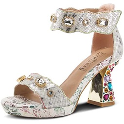 Spring Step LArtiste Womens Jewell Strap Sandal with Crystals and Jewels Strap Sandals with Jewels