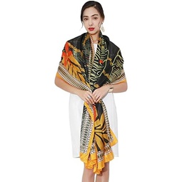 DANA XU 100% Mulberry Silk Pashmina Summer Scarf Extra Large Shawls And Wraps For Evening Dress Women Travel Floral Blanket