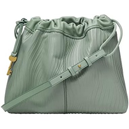 Fossil Womens Gigi Leather Drawstring Shoulder Bag Purse Handbag