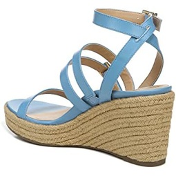 Vionic Womens Capri Sabina Strappy Espadrille Wedges- Supportive Ladies Platform Leather Sandals that include Three-Zone Comfort with Orthotic Insole Arch Support, Medium Fit