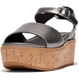 FitFlop Womens Eloise Cork-wrap Leather Back-Strap Wedge Sandals