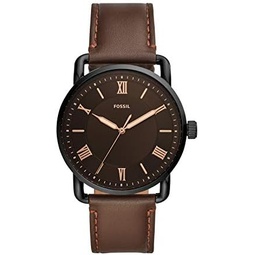 Fossil Copeland Mens Watch with Slim Case and Genuine Leather Band