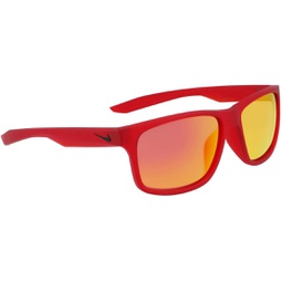Nike-ESSENTIAL CHASER M EV0998 657 Square Sunglasses Matte University Red Red Mirror
