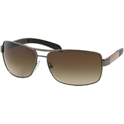 Prada PS54IS Rectangle Sunglasses For Men+ BUNDLE With Designer iWear Eyewear Kit