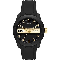 Diesel Double Up Mens Watch, Lightweight Nylon and Silicone Quartz Watch for Men
