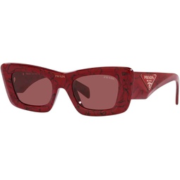 Prada PR 13ZS Red/Red 50/21/140 women Sunglasses