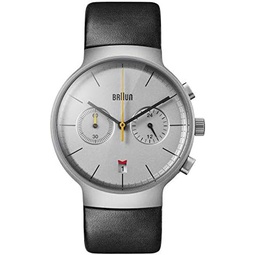 Braun Mens Chronograph Quartz Watch with Stainless Steel Strap or Leather Strap