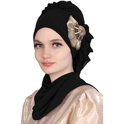 Instant Turban Lightweight Chiffon Scarf Head Turbans with Unique Accessories For Women Headwear