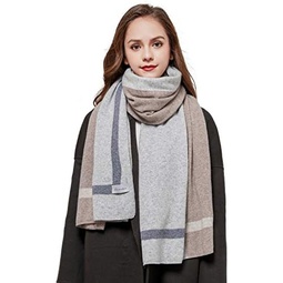 RIONA Womens 100% Australian Merino Wool Cold Weather 스카프 Knitted Soft Warm Neckwear Wrap Shawl