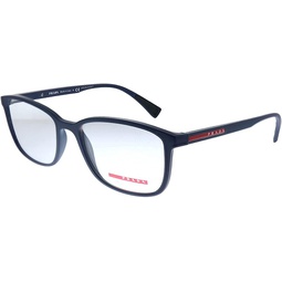 Prada Linea Rossa Lifestyle PS 04IV TFY1O1 Blue Rubber Plastic Rectangle Eyeglasses 53mm