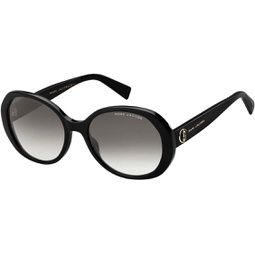 Marc Jacobs MARC 377/S 807 Black MARC 377/S Oval Sunglasses Lens Category 2 Siz
