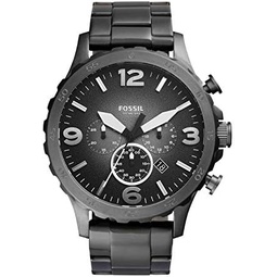 Fossil Nate Mens Watch with Oversized Chronograph Watch Dial and Stainless Steel or Leather Band