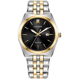 Citizen Mens Classic Corso Eco-Drive Watch, 3-Hand Date, Luminous Hands and Markers, Two-Tone Stainless Steel