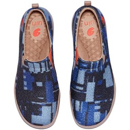 UIN Mens Art Travel Walking Shoes Slip On Casual Lightweight Wide Toe Chunky Fashion Sneaker Toledo Ⅱ