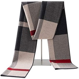 Lallier Mens Merino Wool Scarf, Long Winter Neckwear with Gift Box