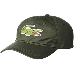 Lacoste Mens Big Croc Twill Adjustable Leather Strap Hat