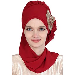 Instant Turban Lightweight Chiffon Scarf Head Turbans with Unique Accessories For Women Headwear