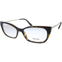 Prada PR 14XV 2AU1O1 Havana Plastic Cat-Eye Eyeglasses 52mm