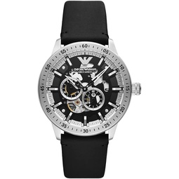 Emporio Armani Emporio Armani Automatic Black Leather Watch (Model: AR60051) (Model: AR60051)