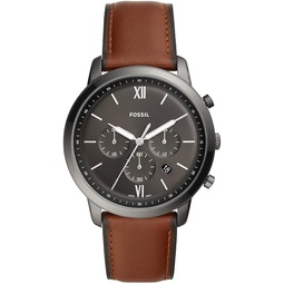 Fossil Mens Chronograph Quartz Watch with Leather Strap FS5512