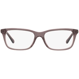 Coach HC6136U Universal Fit Prescription Eyewear Frames, Transparent Glitter Grey/Demo Lens, 53 mm