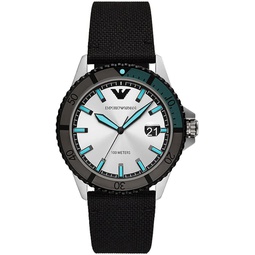Emporio Armani Mens Dress Watch with Stainless Steel, Silicone, or Leather Band