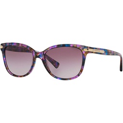 Coach HC8132 Sunglasses, Purple Confetti Tortoise/Purple Gradient, 57 mm
