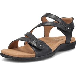 Taos Big Time Premium Leather Women’s Sandal - Stlyish Adjustable Back Strap Design with Arch Support, Metatarsal Support, Cooling Gel Padding for Exceptional Walking Comfort
