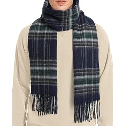 STARWHISPER Wool Scarf Women 100% Pure Merino Warm Scarf for Men and Women Winter Plaid and Solid Color Style
