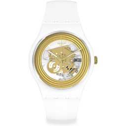 Swatch GOLDEN RINGS WHITE Unisex Watch (Model: SO29W107)