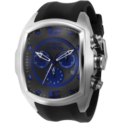 Invicta Mens Lupah 47mm Silicone Quartz Watch, Black (Model: 43637)