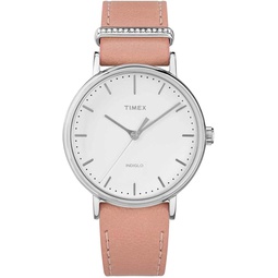 Timex Womens TW2R70400 Fairfield 37mm White Dial Leather Watch