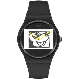 Swatch MICKEY BLANC SUR NOIR Unisex Watch (Model: SUOZ337)