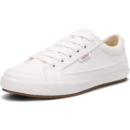 Taos Footwear Womens Moc Star 2 White Canvas Sneaker 9.5 (W) US