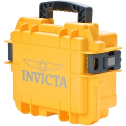 Invicta - Unisex-Adult Watch Box 3 Slot Yellow - DC3YEL, Yellow, Cuff