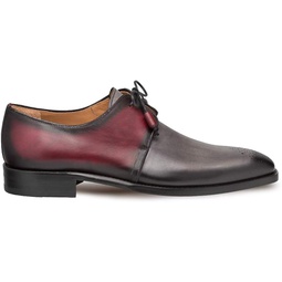 Mezlan Montes - Mens Luxury Lace-Up Dress Shoes - Classic 2-Eyelet Plain Toe Blucher with Two-Toned Hand-Burnished Italian Calfskin Leather - Handcrafted in Spain