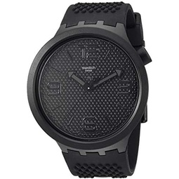 Swatch Big Bold Quartz Silicone Strap, Black, 24 Casual Watch (Model: SO27B100)