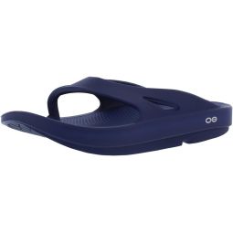 OOFOS OOriginal Sandal, Navy - Men’s Size 10, Women’s Size 12 - Lightweight Recovery Footwear - Reduces Stress on Feet, Joints & Back - Machine Washable