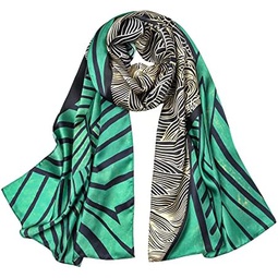 SHIROUYU 100% Mulberry Silk Long Scarf for Women Large Sunscreen Shawls Wraps Headscarf and Neck- Hair Wraps with Gift Packed