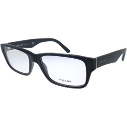Prada Heritage PR 16MV 1BO1O1 Matte Black Plastic Rectangle Eyeglasses 57mm