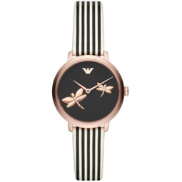Emporio Armani Womens Two-Hand Rose Gold-Tone Stainless Steel Watch AR11232