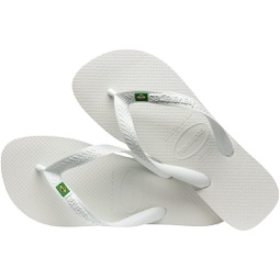 Havaianas Womens Brazil Flip Flop Sandal, White, 6 M US