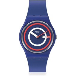 Swatch Big Bold BIOSOURCED Lacquered Blue to Basics Quartz Watch
