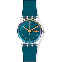 Swatch Blue Away Quartz Dark Teal Dial Unisex Watch GE721