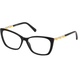 SWAROVSKI Butterfly Eyeglasses SK5383 001 Black/Gold 54mm