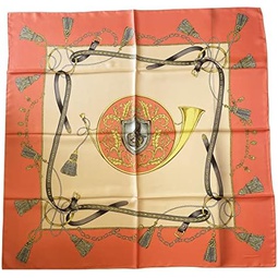 MARUYAMA Silk Scarf, 9534 Point Mark Hermes, 35x35 in, square, 100% silk twil fabric, Gift Cased, ST889534