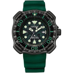 Citizen Mens Promaster Dive Eco-Drive Watch, 3-Hand Date, Polyurethane Strap, ISO Certified, Super Titanium, Luminous Hands and Markers, One-Way Rotating Bezel