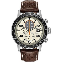 Citizen Mens Eco-Drive Sport Casual Brycen Weekender Chronograph Watch, 12/24 Hour Time, Date, Tachymeter, Luminous Hands