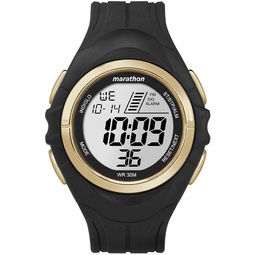 Timex Mens Marathon Quartz Watch with Plastic Strap, Black, 20 (Model: TW5M20900)