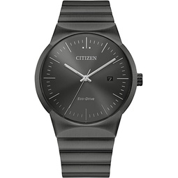 Citizen Mens Eco-Drive Modern Axiom Grey IP Stainless Steel Watch, Grey Dial (Model: BM7587-52H)